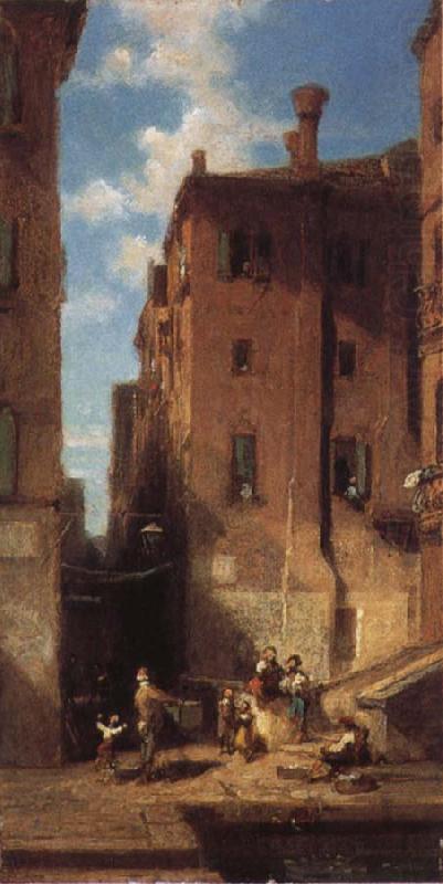 Carl Spitzweg Street in Venice china oil painting image